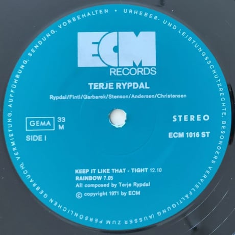 TERJE RYPDAL - Terje Rypdal (ECM 1016)