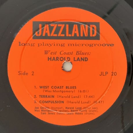HAROLD LAND - West Coast Blues! (JAZZLAND JLP20)