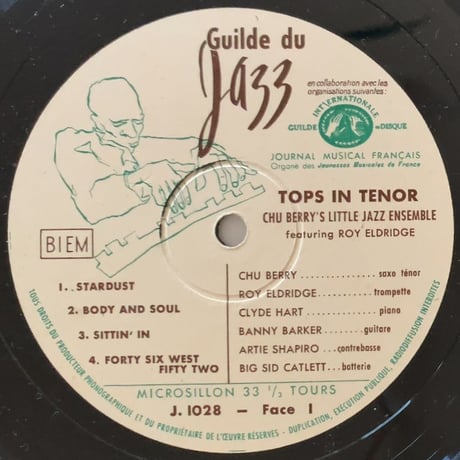 CHU BERRY / COLEMAN HAWKINS - Tops In Tenor (GUILDE DU JAZZ J.1028)
