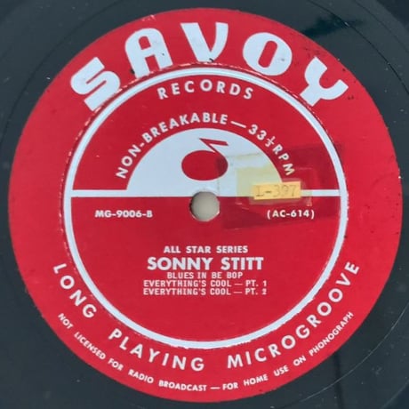 SONNY STITT - New Sounds in Modern Music (SAVOY MG9006)