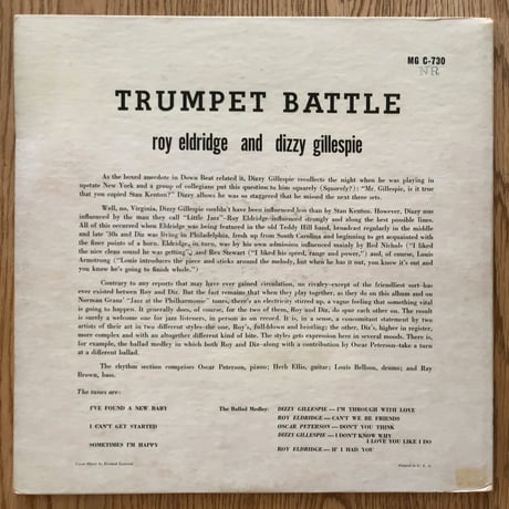ROY ELDRIDGE & DIZZY GILLESPIE - Trumpet Battle (CLEF MGC-730)