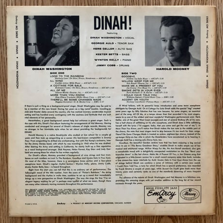 DINAH WASHINGTON - Dinah (EMARCY MG36065)