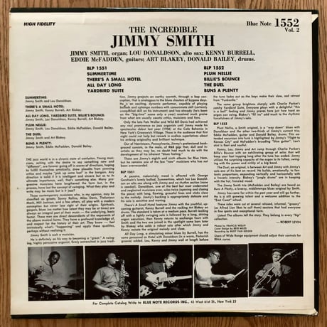 JIMMY SMITH - at the Organ Volume 2 (BLUE NOTE BLP1552)