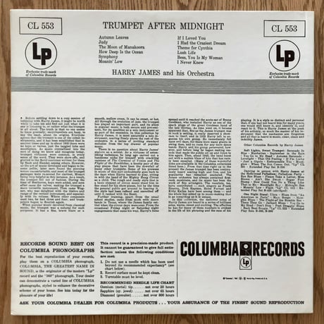 HARRY JAMES - Trumpet After Midnight (COLUMBIA CL553)