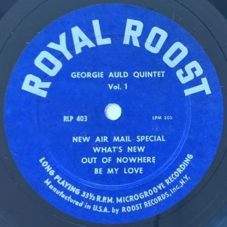 GEORGIE AULD - Georgie Auld Quintet Vol.1 (ROOST RLP403)