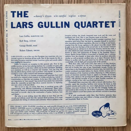 LARS GULLIN - Lars Gullin Quartet (EMARCY MG26041)