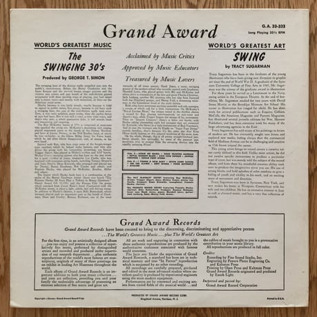 RAY McKINLEY / PEANUTS HACKO - The Swingin' 30s (GRAND AWARD G.A.33-333)