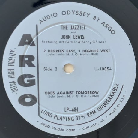 ART FARMER & BENNY GOLSON - The Jazztet & John Lewis (ARGO LP684)