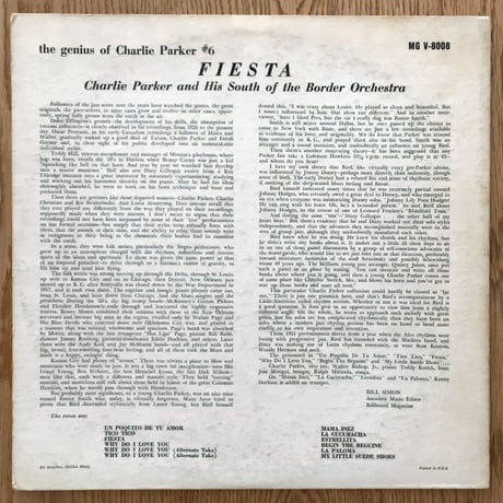 CHARLIE PARKER - Fiesta (VERVE MGV-8008)