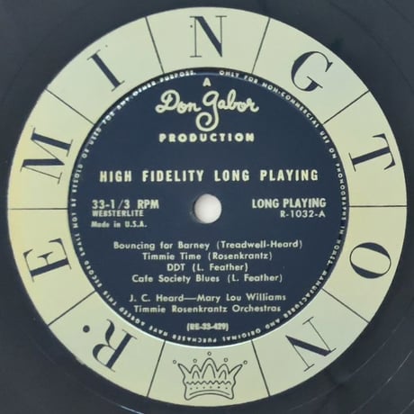 V.A.(Mary Lou Williams, J.C. Heard, Cozy Cole) - Café Society Swing (REMINGTON R1032)
