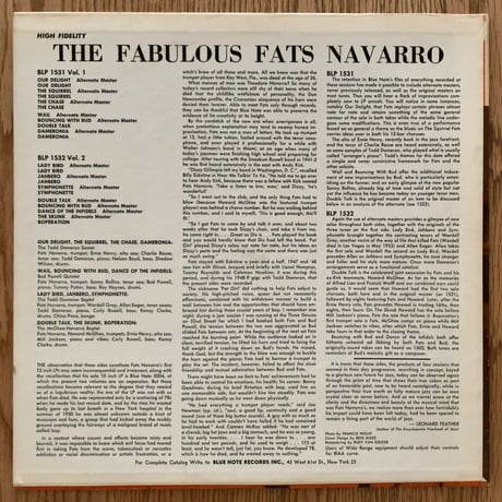 FATS NAVARRO - The Fabulous Vol.2 (BLUE NOTE BLP1532)