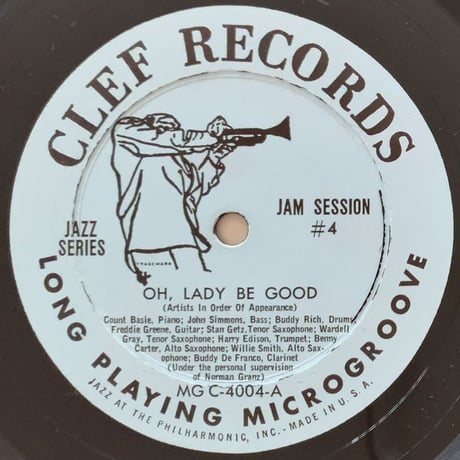 COUNT BASI, WARDELL GRAY, WILLIE SMITH, STAN GETZ - Jam Session #4 (CLEF MGC-4004)