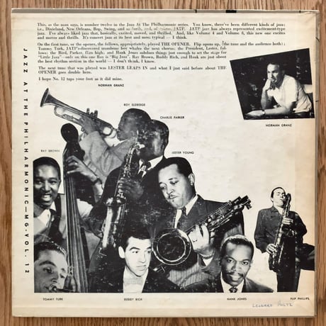 CHARLIE PARKER, LESTER YOUNG, etc. - Jazz At The Philharmonic Vol.12 (CLEF MGVOL.12)