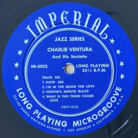 CHARLIE VENTURA - and His Sextette (IMPERIAL IM-3002)