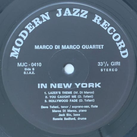 MARCO DI MARCO Quartet in New York (MODERN JAZZ MJC-0410)