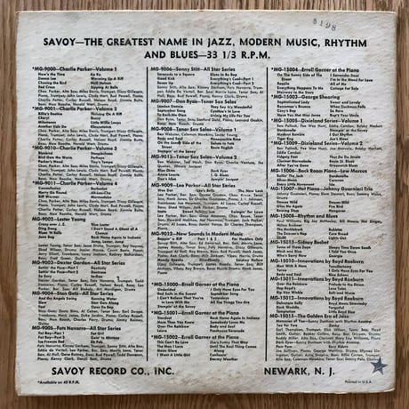 BREW MOORE - Modern Tenor Sax (SAVOY MG-9028)