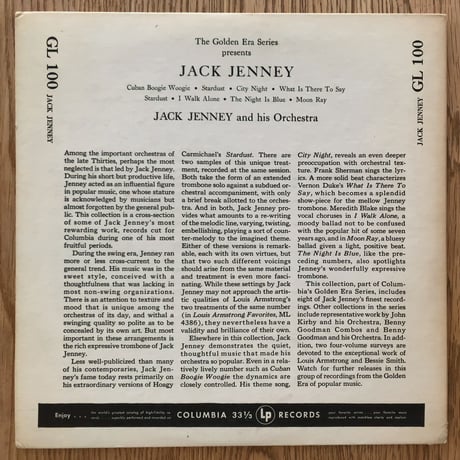 JACK JENNEY - and His Orchestra (COLUMBIA GL100)