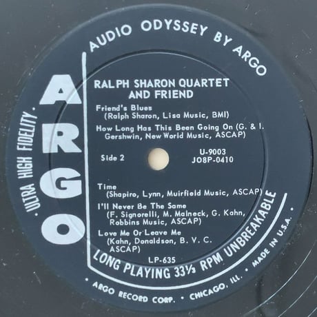 RALPH SHARON - 2:38 a.m. (ARGO LP635)