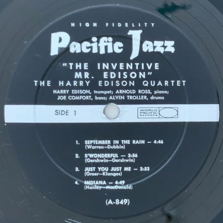 HARRY EDISON - The Inventive (PACIFIC JAZZ PJ-11)