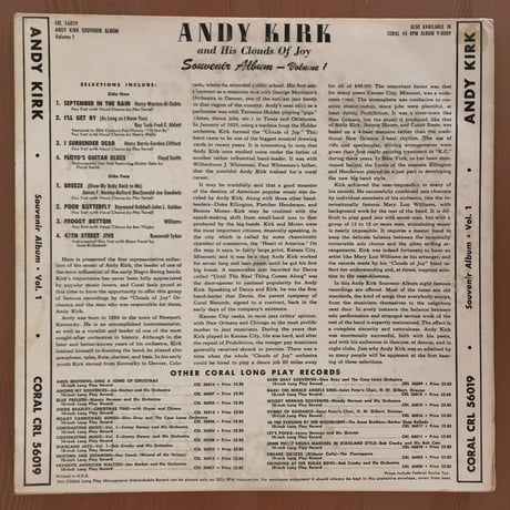 ANDY KIRK - Souvenir Album Vol.1 (CORAL CRL56019)
