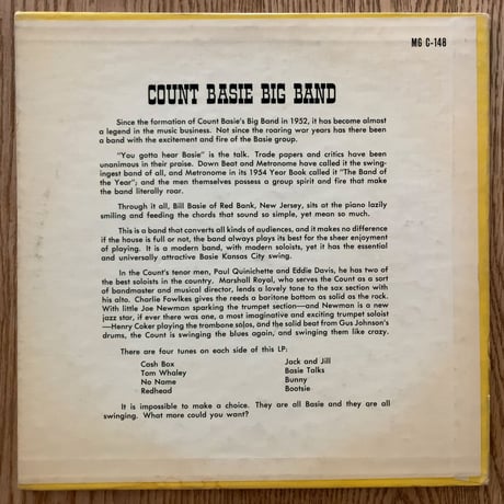 COUNT BASIE - Count Basie Big Band (CLEF MGC-148)