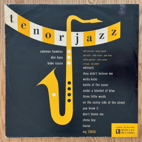 V.A.(Coleman Hawkins, Don Byas, Tab Smith, Corky Corcoran, etc.) - Tenor Jazz (MERCURY MG20016)