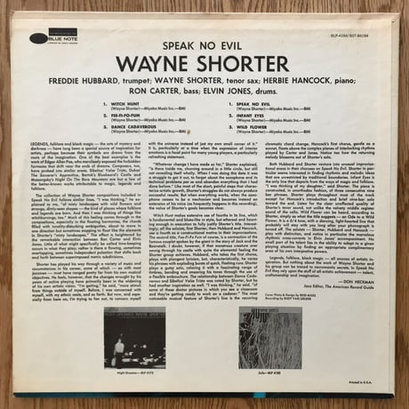 WAYNE SHORTER - Speak No Evil (BLUE NOTE BST84194) Liberty