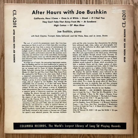 JOE BUSHKIN - After Hours (COLUMBIA CL6201)