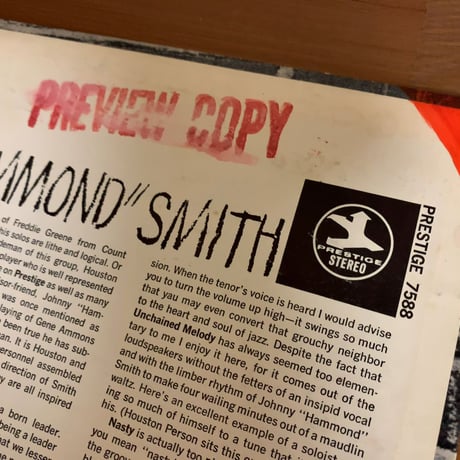 JOHNNY "HAMMOND" SMITH - Nasty (PRESTIGE PRST7588)
