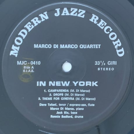 MARCO DI MARCO Quartet in New York (MODERN JAZZ MJC-0410)