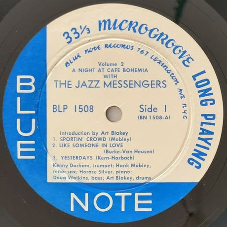 THE JAZZ MESSENGERS at The Cafe Bohemia Vol.2 (BLIUE NOTE BLP1508)