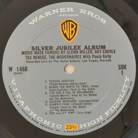 THE MODERNAIRES with PAULA KELLY, TEX BENEKE - Silver Jubilee Album Music... (WARER BROS. W1468)