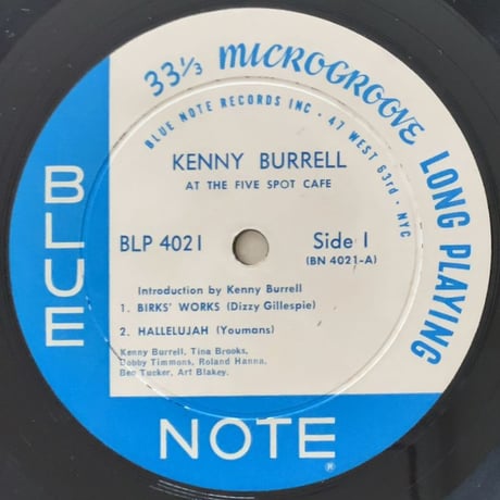KENNY BURRELL - On View at The Five Spot Cafe (BLUE NOTE BLP4021)
