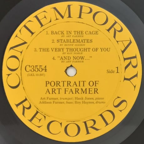 ART FARMER - Portrait Of Art Farmer (CONTEMPORARY M3554)