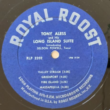 TONY ALESS - And His Long Island Suite (ROOST RLP2202)