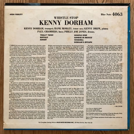 KENNY DORHAM - Whistle Stop (BLUE NOTE BLP4063) No Ear