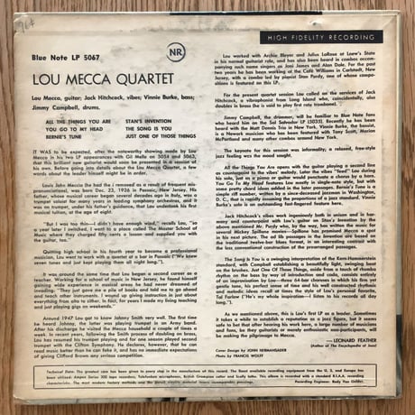 LOU MECCA - Lou Mecca Quartet (BLUE NOTE BLP5067)