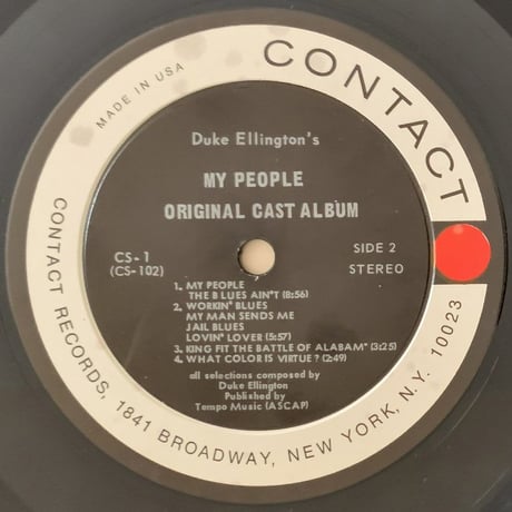 DUKE ELLINGTON - My People (CONTACT CS-1)