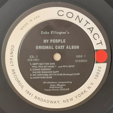 DUKE ELLINGTON - My People (CONTACT CS-1)
