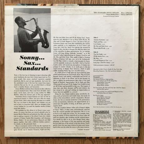 SONNY ROLLINS - The Standard (RCA VICTOR LPM3355)