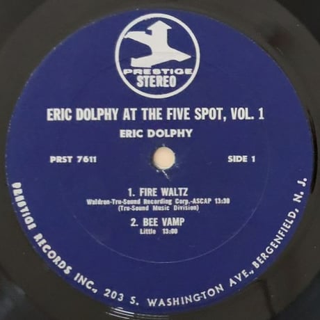 ERIC DOLPHY - at The Five Spot Vol.1 (PRESTIGE PRST7611)