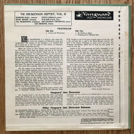 VIC DICKENSON - Vic Dickenson Septet Vol.Ⅱ (VANGUARD VRS8002)