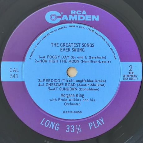 MORGANA KING - The Greatest Songs Ever Swung (CAMDEN CAL545)