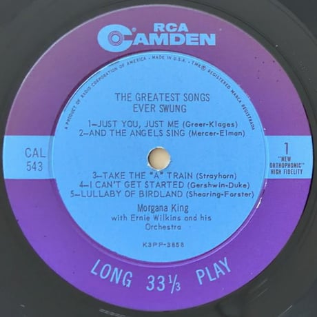 MORGANA KING - The Greatest Songs Ever Swung (CAMDEN CAL545)
