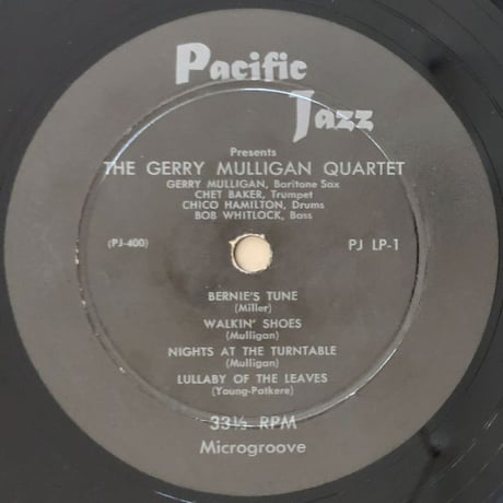 GERRY MULLIGAN - Gerry Mulligan Quartet (PACIFIC JAZZ PJLP-1)