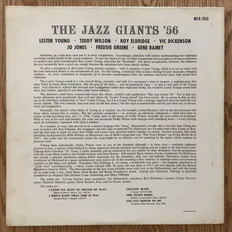 LESTER YOUNG - The Jazz Giants '56 (NORGRAN MGN-1056)
