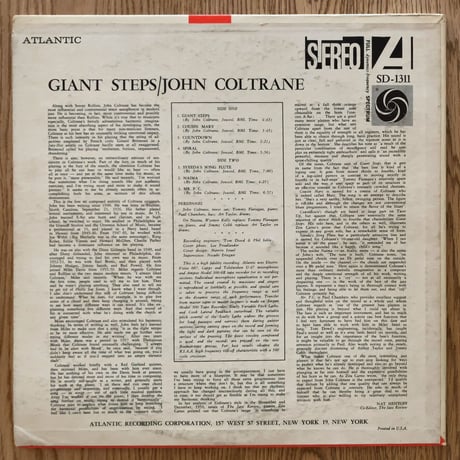 JOHN COLTRANE - Giant Steps (ATLANTIC SD1311) STEREO