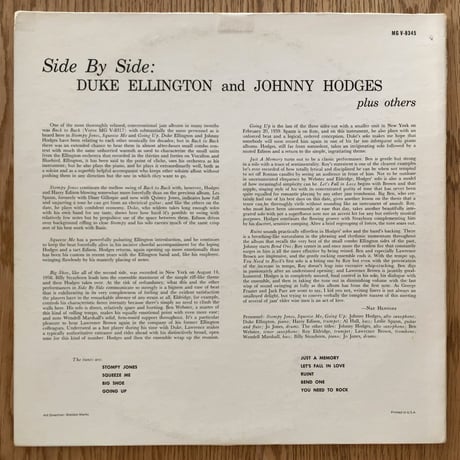 DUKE ELLINGTON & JOHNNY HODGES - Side by Side (VERVE MGV-8345)