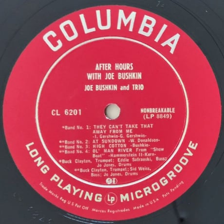 JOE BUSHKIN - After Hours (COLUMBIA CL6201)