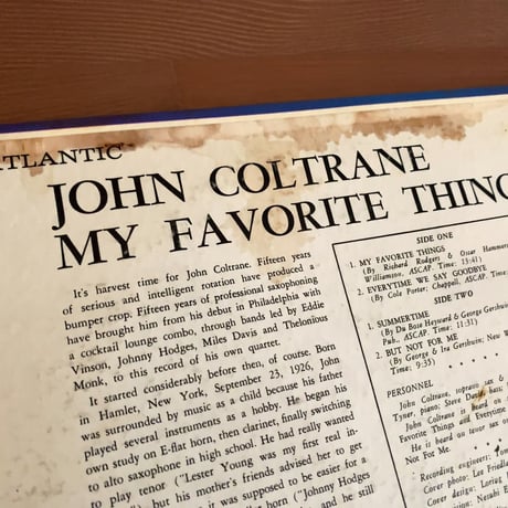 JOHN COTRANE - My Favorite Things (ATLANTIC SD1361)